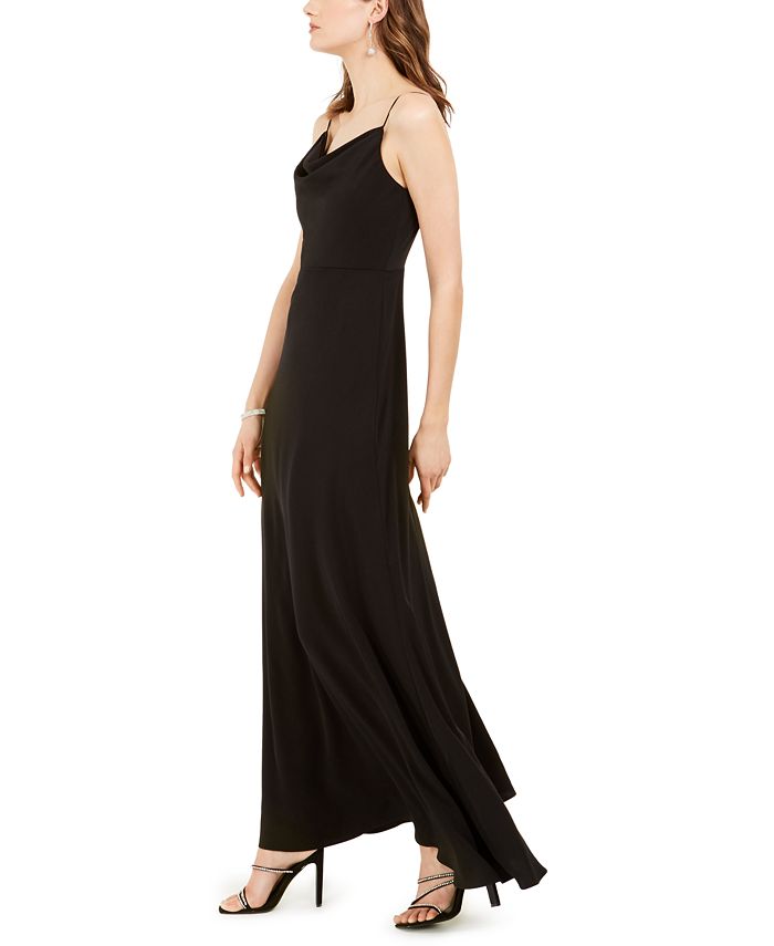 Adrianna Papell Cowlneck A-Line Gown - Macy's
