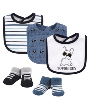 Hudson Baby Baby Boys Tough Guy Bib and Sock Set Pack of 5