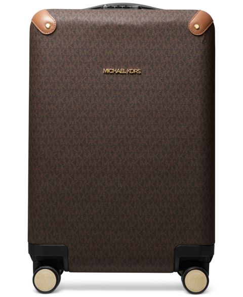 Чемодан Michael Kors Small Logo Hardcase Carry-On Bag, цвет: Коричневый / Золотой