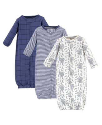 Full-Zip Natural Cotton Sleep Gown