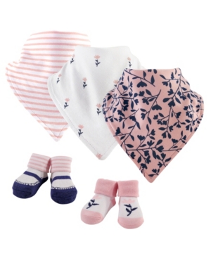 Yoga Sprout Baby Girls and Boys Fresh Yoga Sprout Bandana Bibs and Socks Pack of 5