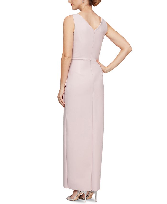 Alex Evenings Draped Embellished Compression Column Gown - Macy's