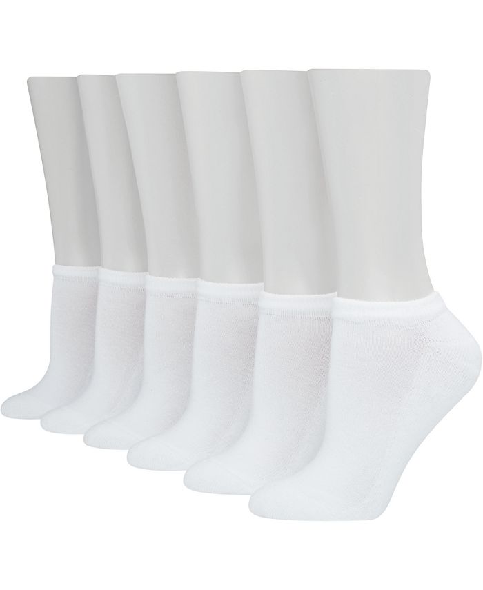 Hanes Women's 6-Pk. Ultimate Core Cushioned No-Show Socks - Macy's