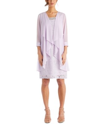R & M Richards - Embellished Lace Sheath Dress & Jacket