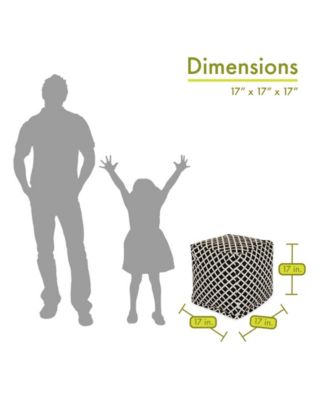 Ottoman Pouf Cube 17" x 17"