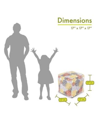 Booms Ottoman Pouf Cube 17" x 17"