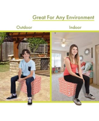 Aruba Ottoman Pouf Cube 17" x 17"