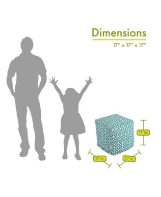 Aruba Ottoman Pouf Cube 17" x 17"