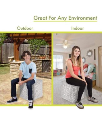 Towers Ottoman Pouf Cube 17" x 17"