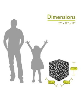 Athens Ottoman Pouf Cube 17" x 17"