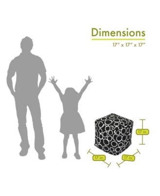 Fusion Ottoman Pouf Cube 17" x 17"