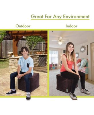 Polyester Ottoman Pouf Cube 17" x 17"