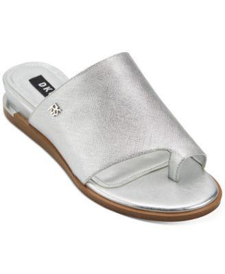 dkny silver sandals