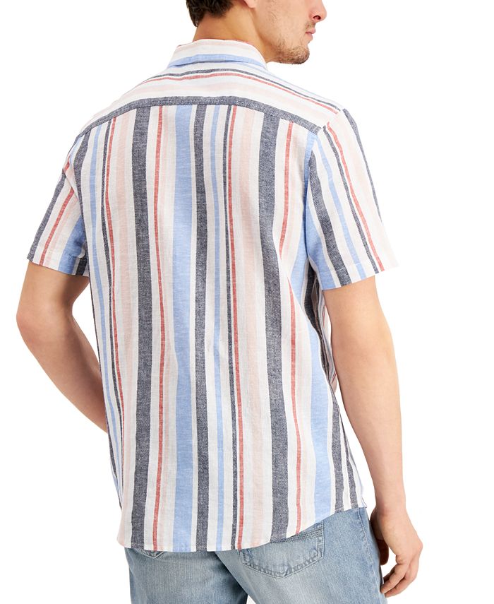 Sun + Stone Men's Vertical Stripe Shirt, Created for Macy's & Reviews ...