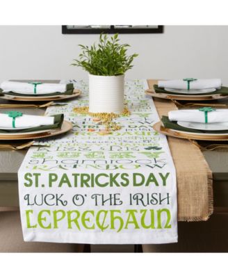 St Patrick's Day Print Table Runner