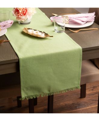 Solid Heavyweight Fringed Table Runner