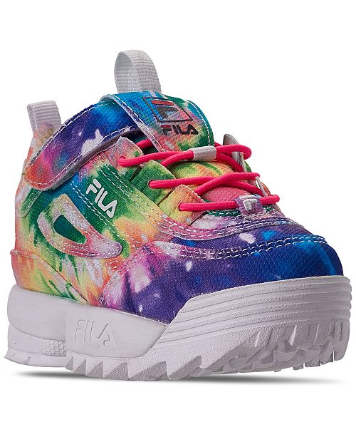 Fila Toddler Girls Disruptor Ii Tie Dye Casual Sneakers From