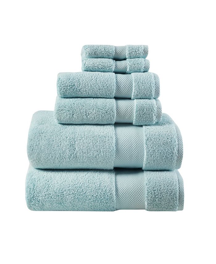 Madison Park Signature Splendor Charcoal 100% Cotton 6-Piece Towel Set
