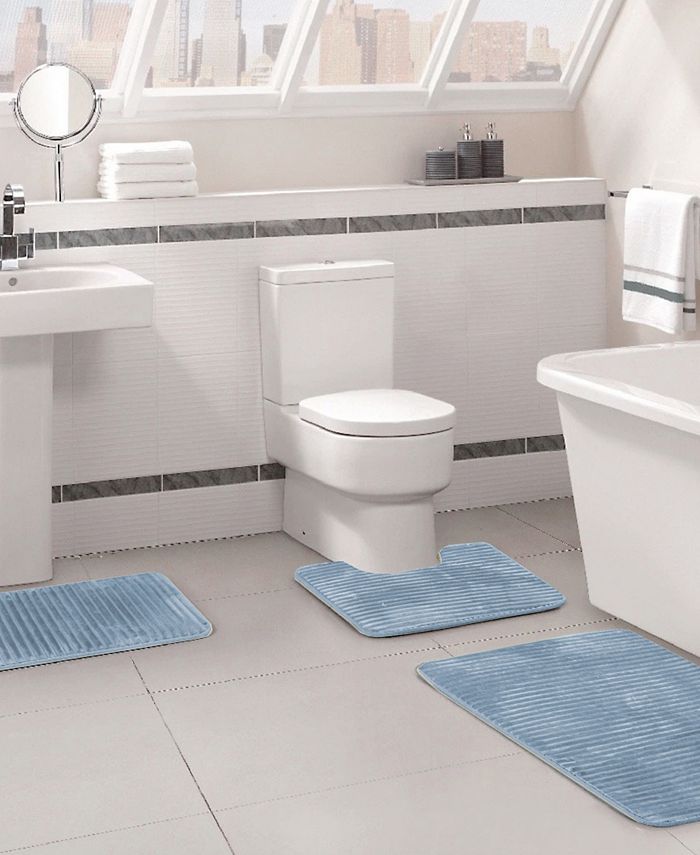 Idea Nuova 3pc Memory Foam Bath Rug Set Macy's