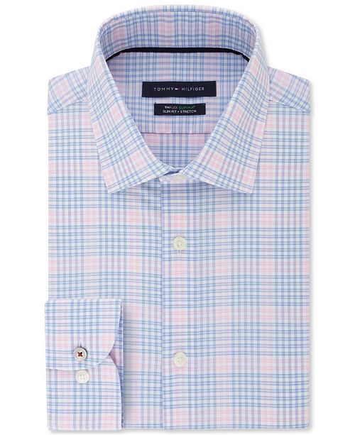 Tommy Hilfiger Men S Big Tall Slim Fit Non Iron Thflex Supima