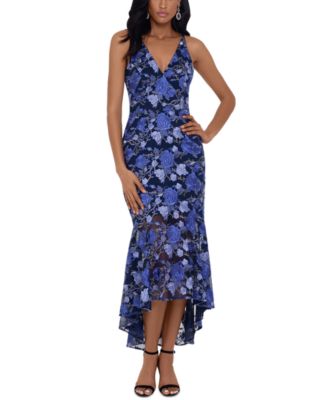 xscape floral embroidered dress