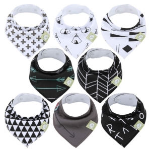 KeaBabies Baby Boys and Girls Bandana Bibs