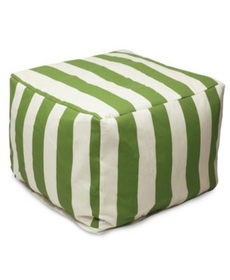 Vertical Stripe Ottoman Square Pouf 27" x 17"