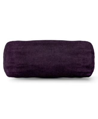 round purple throw pillow