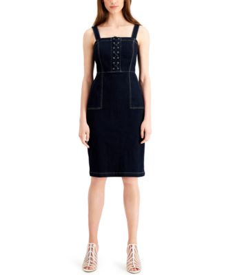 macys navy lace dress