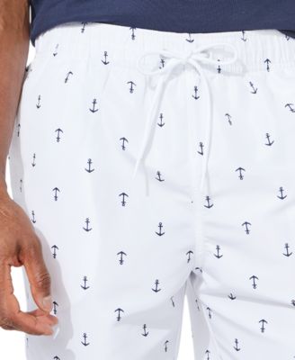 Men's Quick-Dry Anchor-Print 8" Swim Trunks