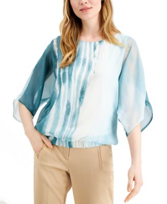 macy's petite dressy blouses