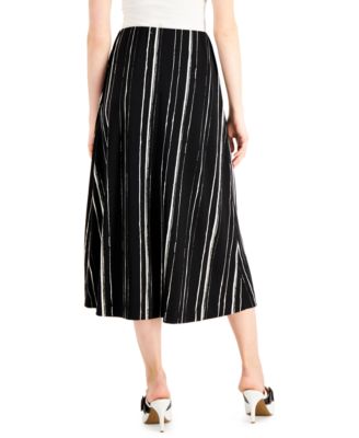 Alfani Women's Asymmetric Midi Skirt - Black Size 16, Printed Polyester Pleated Casual Skirt - View #12