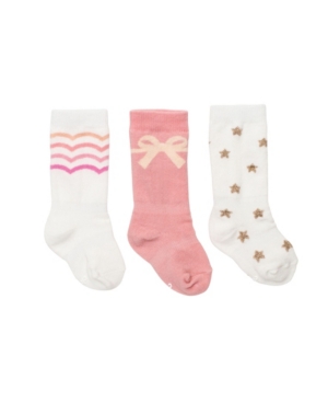 image of Cheski Sock Company Baby Girls Mixed Pretty Knee Socks, Pack of 3