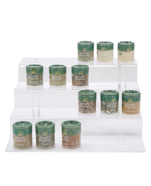 Mind Reader 4 Tier Spice Rack Pantry Kitchen Cabinet Organizer