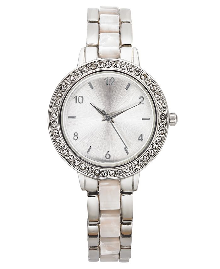 Charter Club Women's SilverTone & White Bracelet Watch 33mm & Reviews