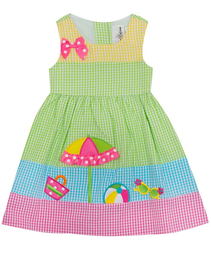 Rare Editions Toddler Girls Beach Gingham Seersucker Dress - Macy's