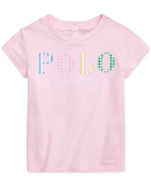 Polo Ralph Lauren Baby Girls Polo Logo Cotton T Shirt Reviews Shirts Tops Kids Macy S