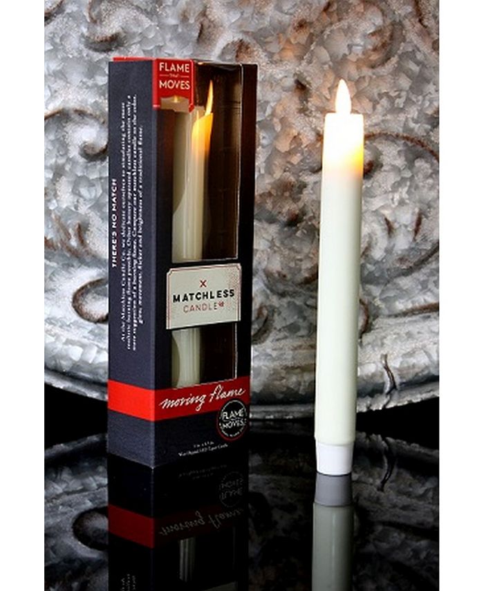 The Light Garden 8.5" LED Taper Candle with Moving Flame Technology