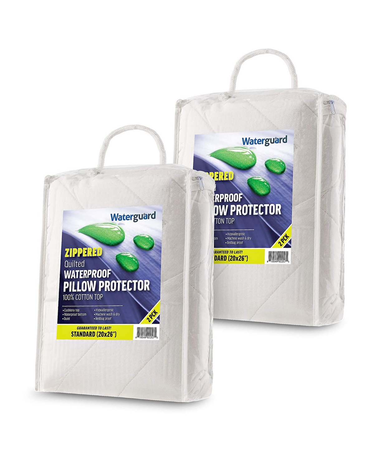 Waterguard Quilted Waterproof and Hypoallergenic Pillow Covers - Size - 4 Pack