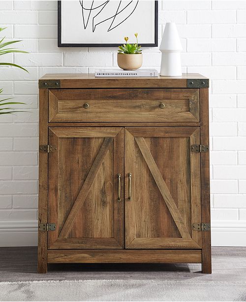 Walker Edison 30" Farmhouse Barn Door Accent & Reviews Furniture Macy's