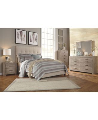 Signature Design By Ashley Dolante Queen Upholstered Bed - Macy's