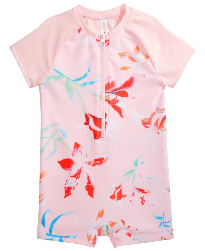 Ideology Little Girls Printed Zip Rash Guard, Created for Macy's