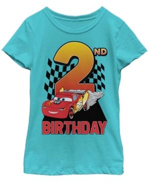 Big Girls Cars-Cars 2 Lightning Birthday 2 Short Sleeve T-shirt