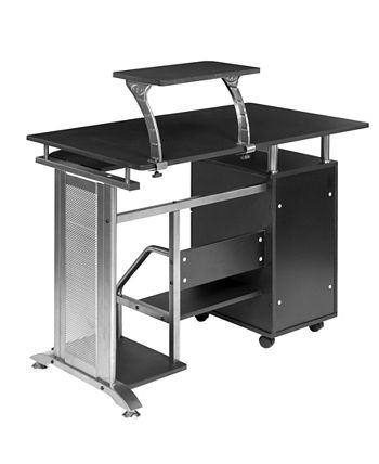 Onespace rothmin computer desk with storage cabinet top