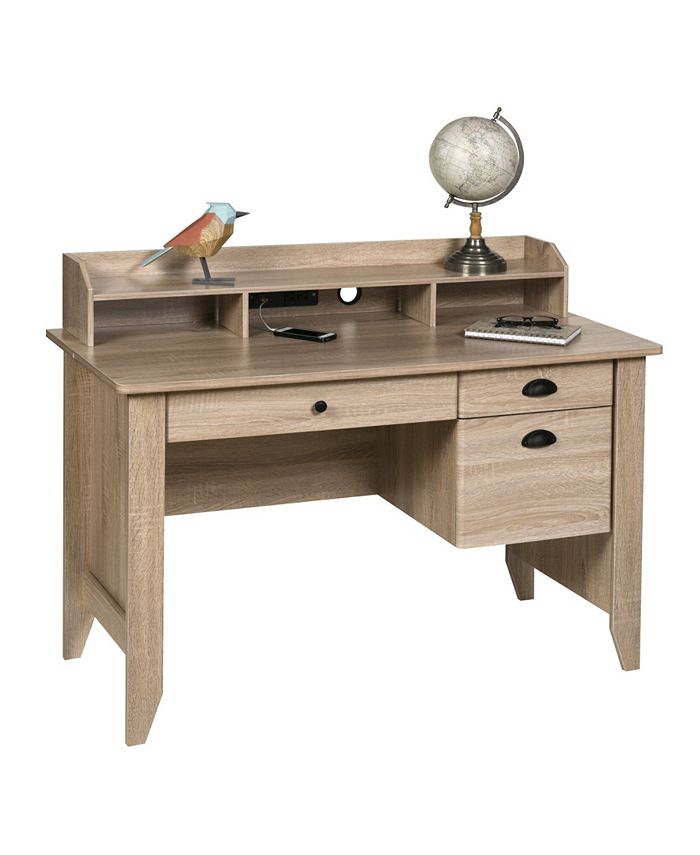 OneSpace Executive Desk with Hutch, USB and Charger Hub Macy's
