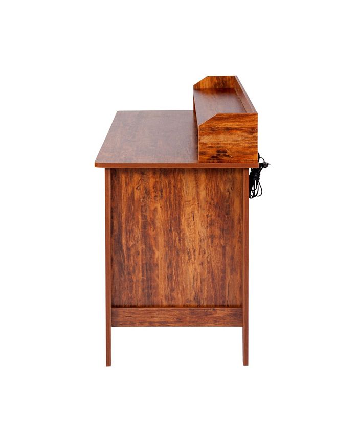 OneSpace Eleanor Executive Desk with Hutch, USB and Charger Hub Macy's