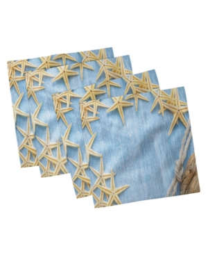 Ambesonne Seashells Set of 4 Napkins 12