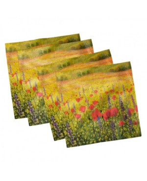 Ambesonne Flower Set of 4 Napkins 12