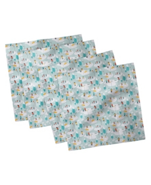 Ambesonne Winter Set of 4 Napkins 12