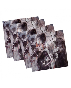 Ambesonne Music Set of 4 Napkins 12